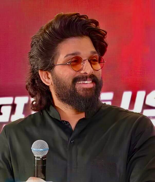 Allu Arjun at a Pushpa 2 event.