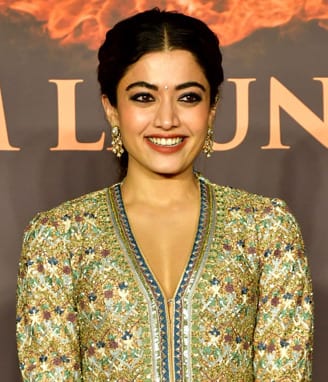 Rashmika Mandanna at the Chhaava music launch.